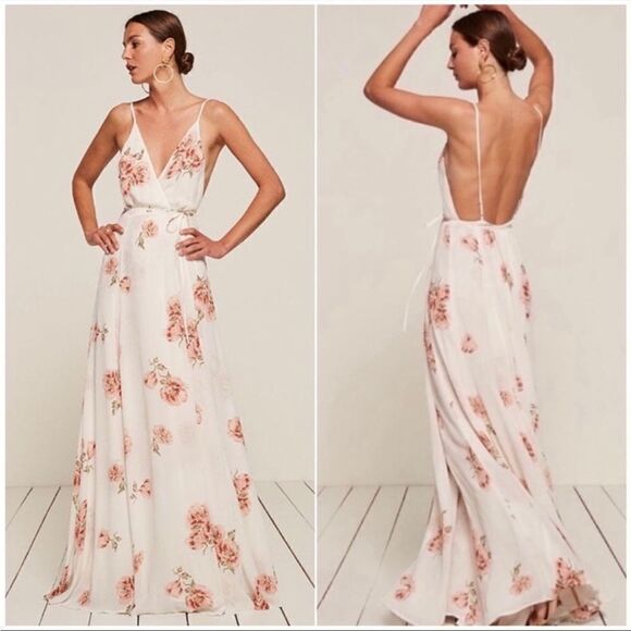 Reformation Callalily Floral Wrap Maxi Dress in Henrietta - Picture 1 of 12